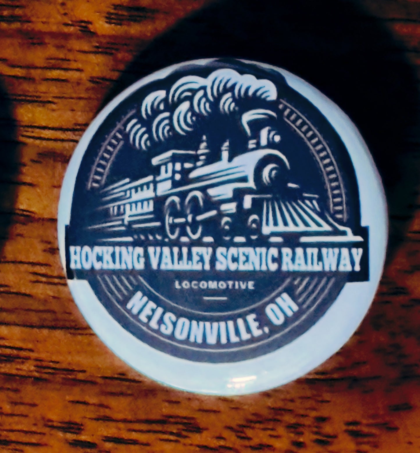 Steam Engine Pinback Button