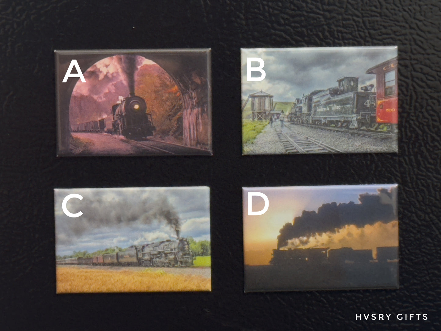 Classic Steam Train Photo Magnet – Multiple Scenes