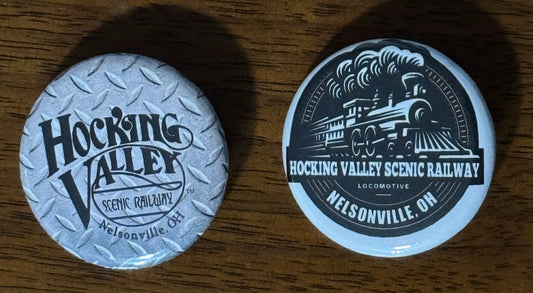 Hocking Valley Scenic Railway Logo Button – Safety Backed